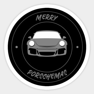 Merry Christmas Porsche Porschemas 911 GT3 Sticker